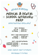 3-Day Medical & Dental School Interview Preparation Workshop with Interview Simulation Day