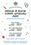 3-Day Medical & Dental School Interview Preparation Workshop with Interview Simulation Day